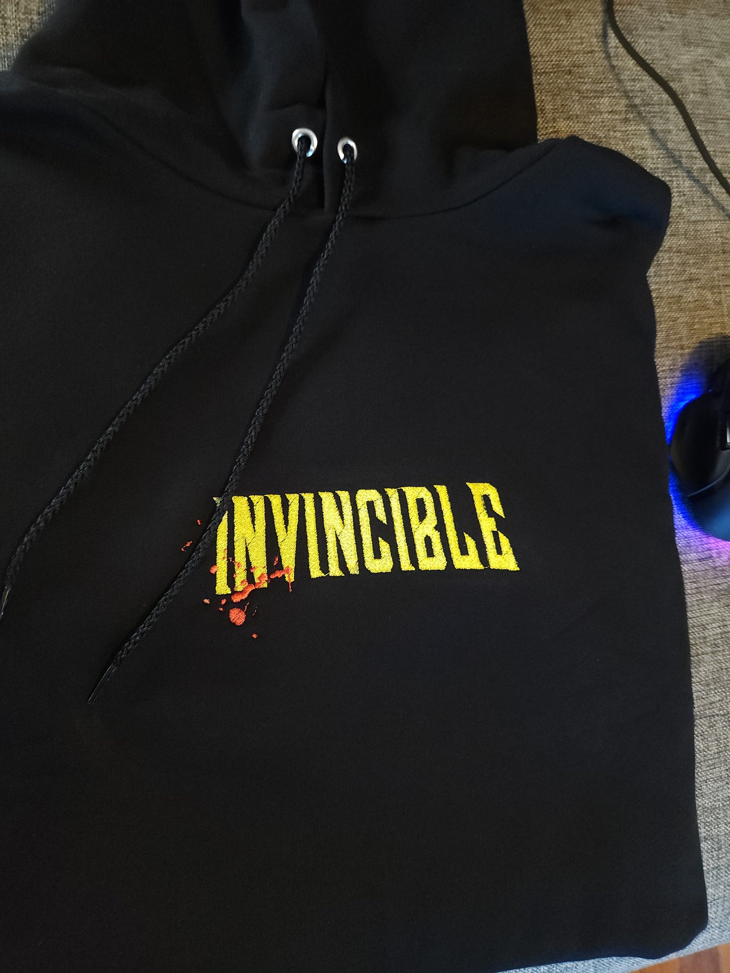 Invincible Embroidered Hoodie, Sweatshirt, T-Shirt