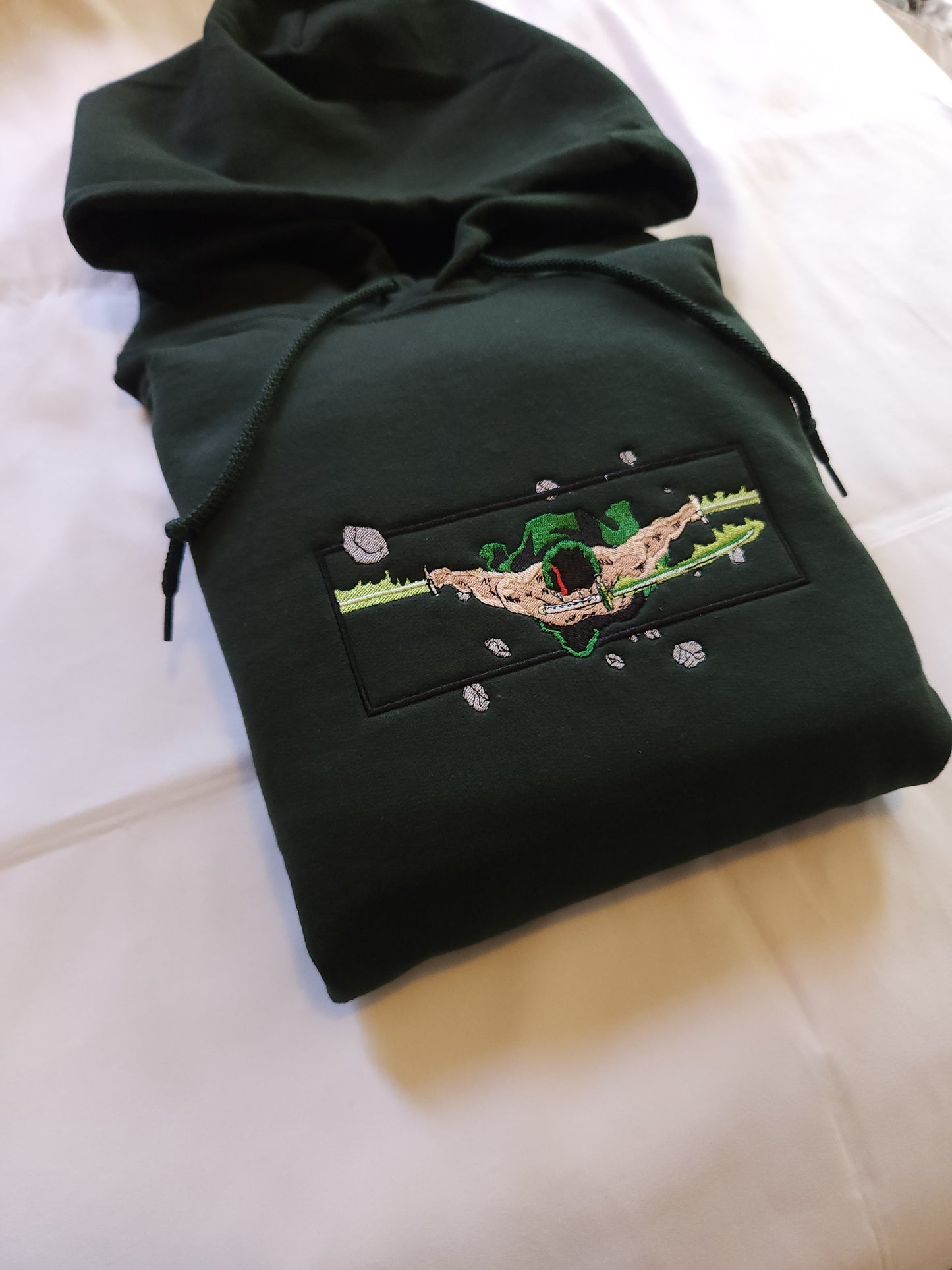 Zoro King Of Hell Embroidered Hoodie & Sweatshirt